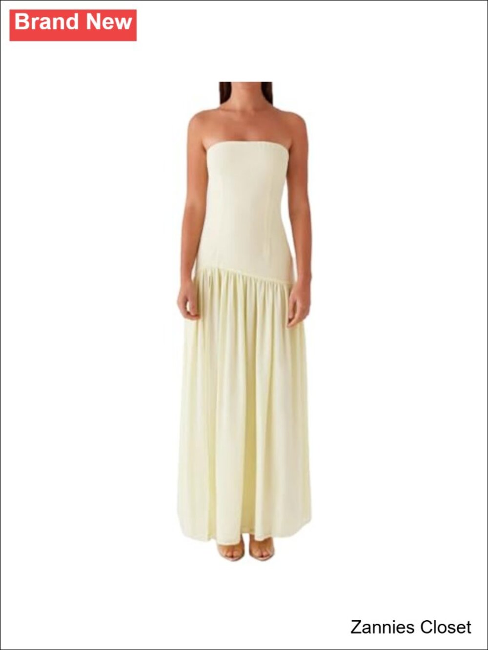 ✨ Mesh Patchwork Strapless Maxi Dress Tiger Stripe High Slit Club Night Out